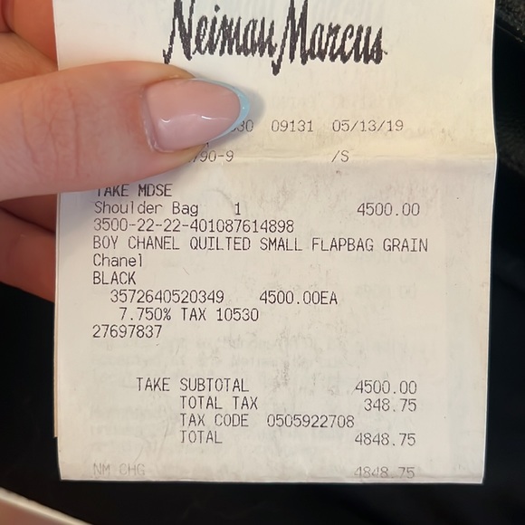 Chanel mini boy bag, black with brushed gold hardware - Picture 13 of 13